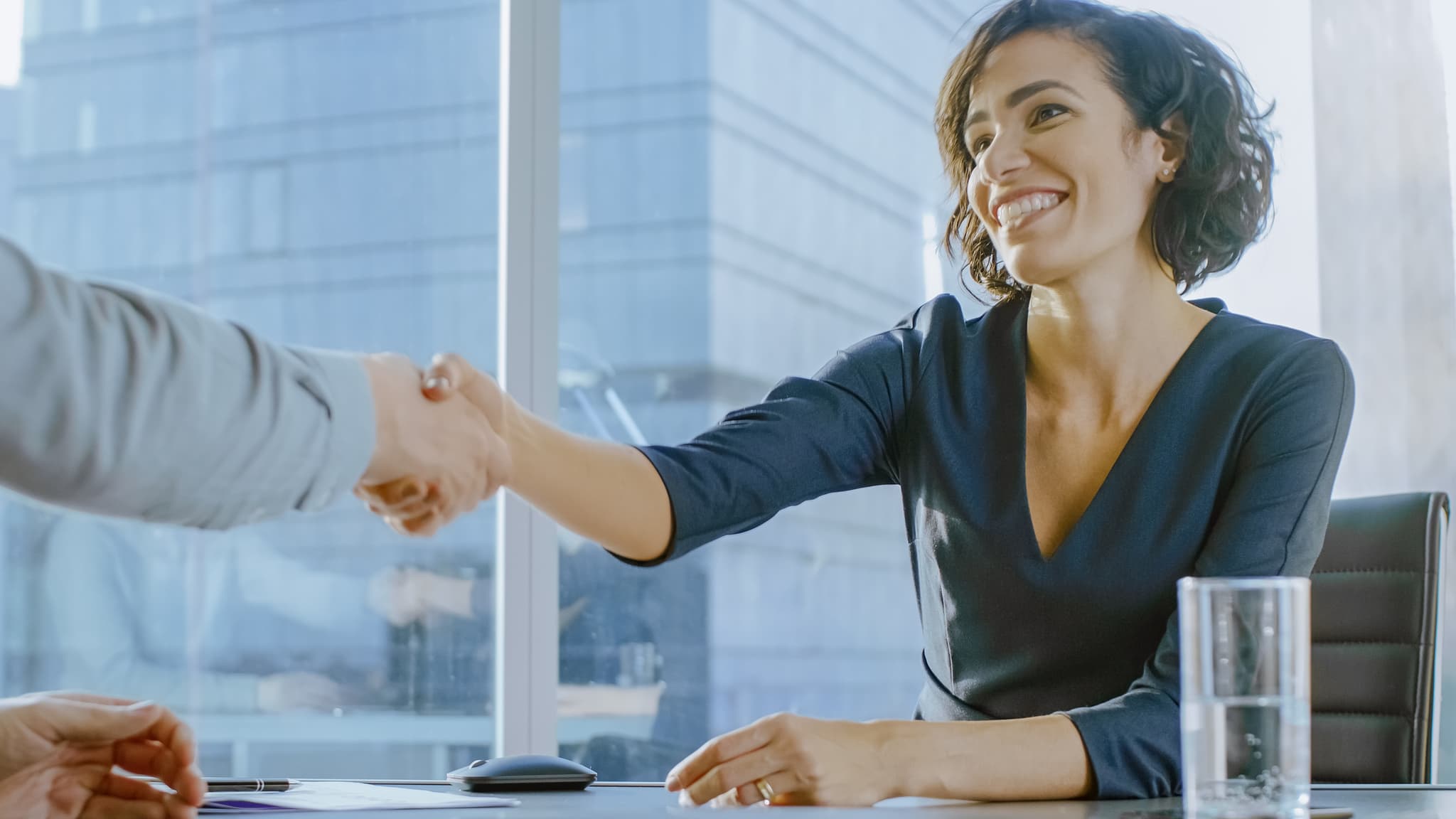 Professional sealing a deal in Switzerland